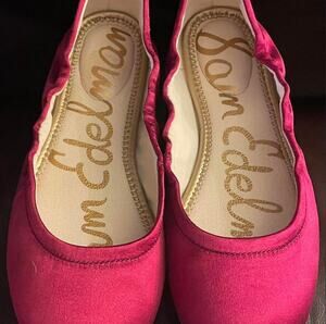 Sam Edelman Fuchsia Suede Ballet Flats Size 6.5 Preppy Barbiecore